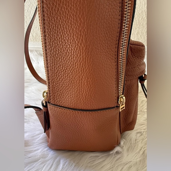 Tory Burch Large Thea Backpack Leather Brown with Gold zippers - Picture 10 of 15